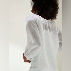 Banana Republic unlined white ramie blouse Size Petite XS